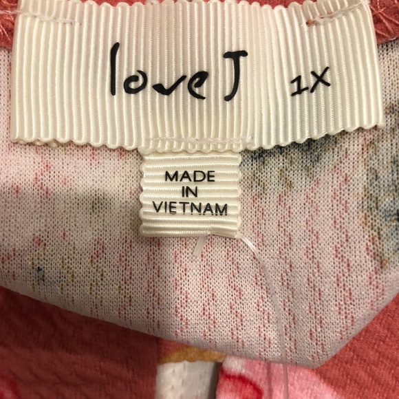 New Love J Pink Floral Dress Size 1X - Picture 4 of 6